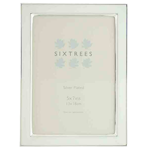 Sixtrees Kew Silver Plated & White Enamel Photoframe